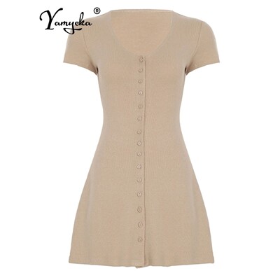 Sexy black mini summer dress women elegant casual birthday p
