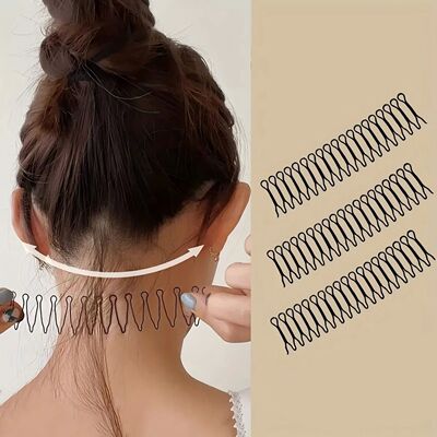 1/3/4Pcs U Shape Hair Styling Accessories Wavy Combs Invisib