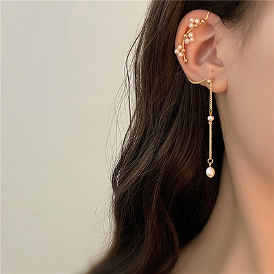 New Fashion Imitation Pearl Chain Ear Cuff Cartilage Earring