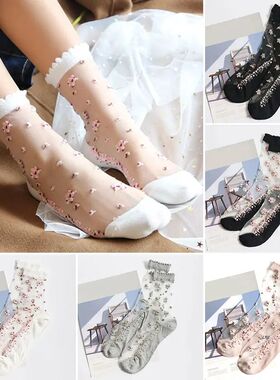 1 Pair Summer Breathable Ultra Thin Socks Women Transparent