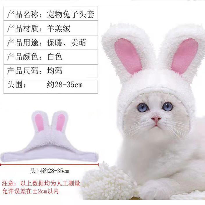 猫咪变装帽狮子头套兔子耳朵狗狗帽子宠物猪猪小鸡搞怪配饰头饰