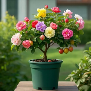 海棠花树桩可食用果子浓香型大花重瓣品种耐寒热花卉室外庭院种植