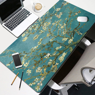 梵高莫奈风格艺术杏花星夜鼠标垫