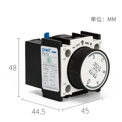 正泰交流接触器空气断头延时头通电延时F5-T2 T0 T4 3S 30S F5-D2