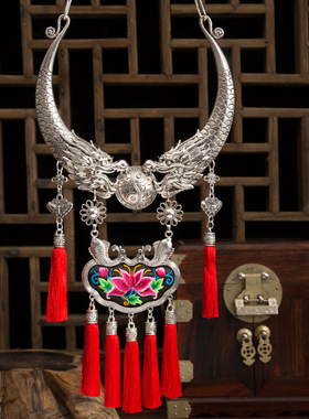 新款云南民族风复古项圈毛衣链流苏项链 necklace Collar Collier