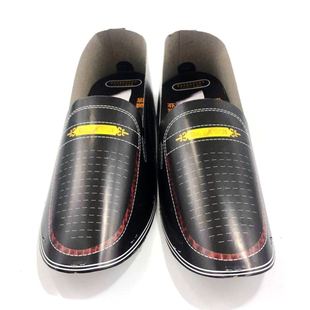 子纸衣衣服冥府祭祀用品黄纸烧纸寒衣节 鞋 成品纸扎仿真男士 皮鞋