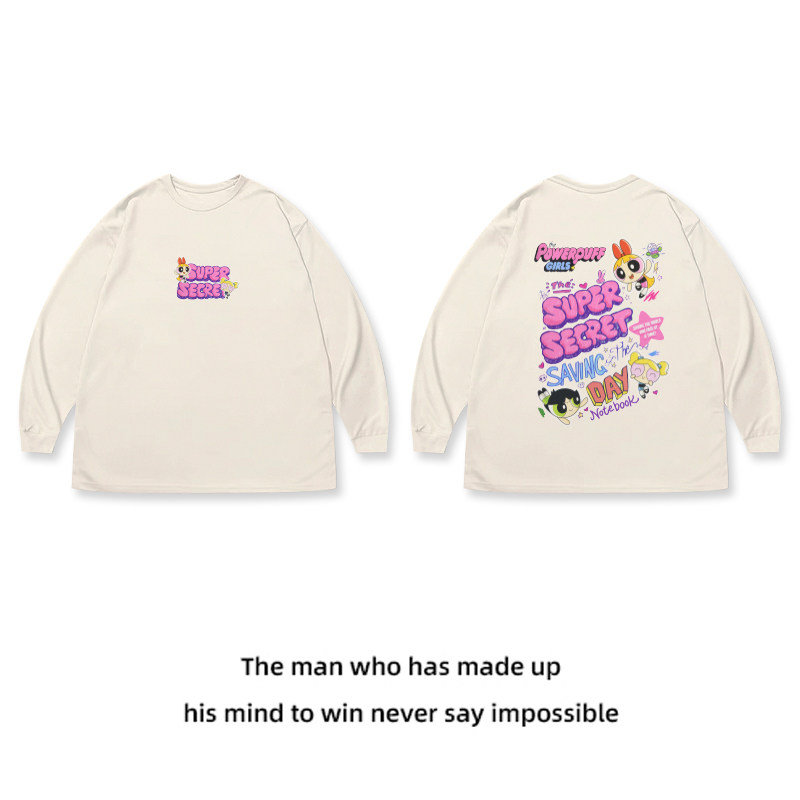 小女警宽松速干运动T恤