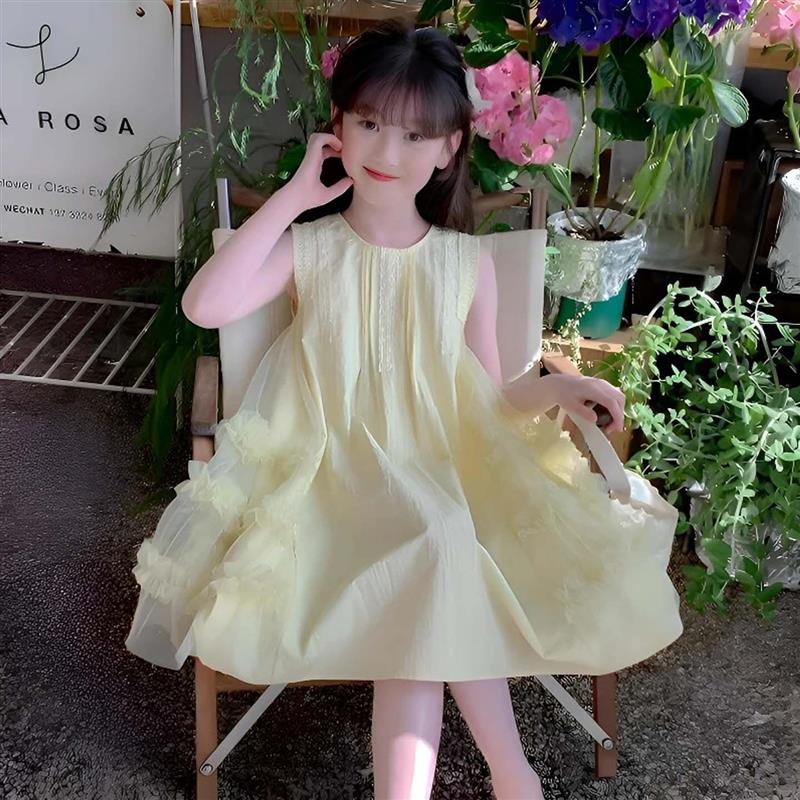 点击率童装夏季新款女童连衣裙洋气儿童网纱裙子女孩中大童公主裙