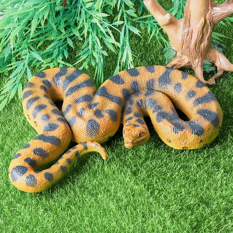 仿真野生动物假蛇玩具实心大树蟒模型眼镜蛇响尾蛇蟒蛇万圣节礼品