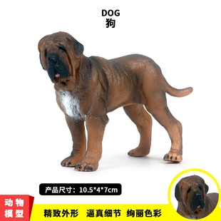 儿童仿真动物世界狗模型日本士左犬男孩礼物狗狗塑胶静态玩具摆件