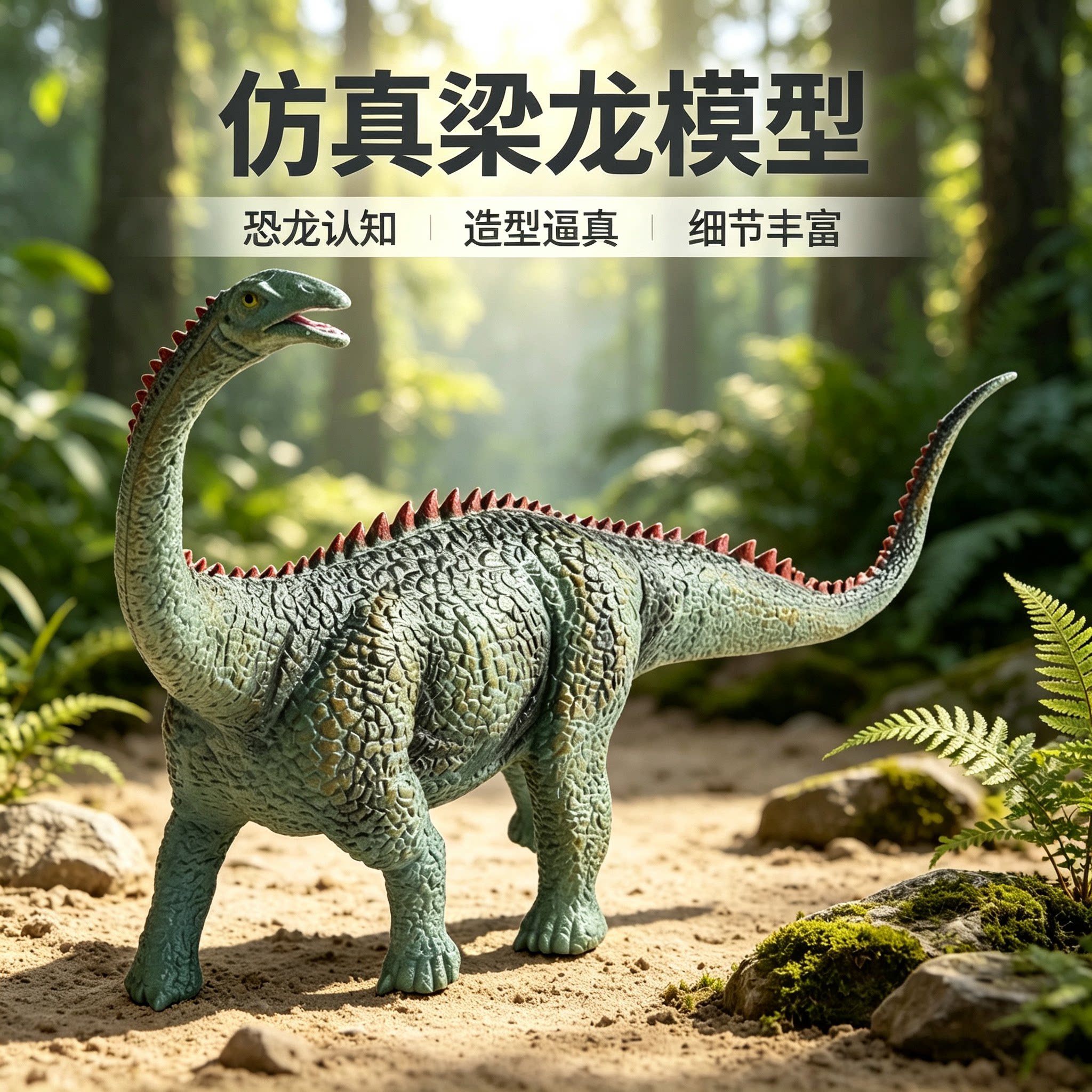 仿真侏罗纪恐龙地震龙模型新款梁龙玩具儿童科教认知早教男孩礼物