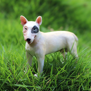 儿童仿真实心动物世界狗模型牛头梗男孩礼物狗狗塑胶玩具摆件装饰