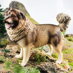 儿童玩具仿真动物模型实心高加索牧羊犬狗狗手办客厅家居盆栽摆件