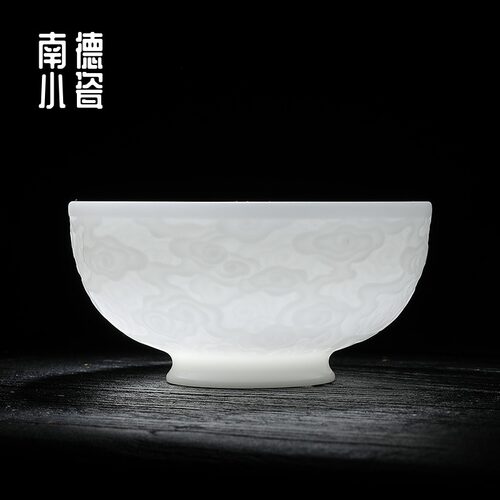 冰晶玉瓷纯白大众猪油白碗