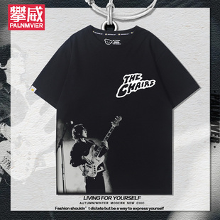 椅子乐团周边短袖男女2025新款夏季音乐节百搭宽松休闲T恤潮流ins