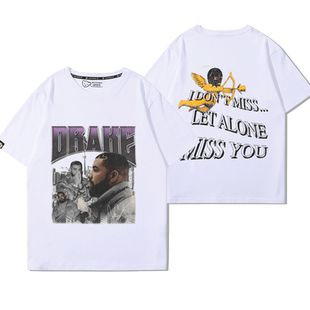 Drake德雷克For All The Dogs专辑联名印花短袖男女美式夏季T恤潮