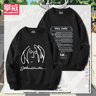 The Beatles披头士摇滚乐队美式街头涅槃圆领卫衣美式秋冬衣服潮