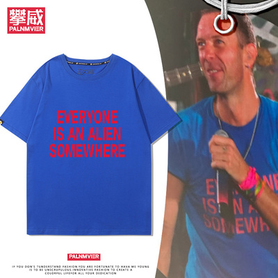 ColdPlay酷玩乐队周边短袖男女2025年夏季新款摇滚宽松百搭T恤衫