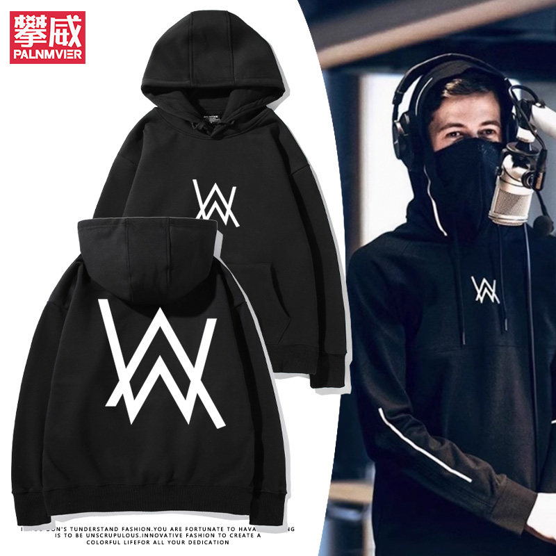 艾伦沃克alanwalker DJ周边连帽卫衣男女秋冬美式加绒百搭衣服潮