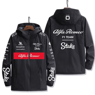 阿尔法罗密欧车队f1赛车服周边夹克冲锋衣男alfaromeo外套上衣服