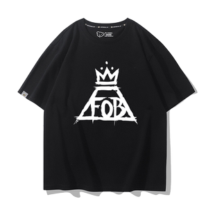 翻闹小子Fall out boy打倒男孩摇滚乐队周边短袖男女美式百搭T恤