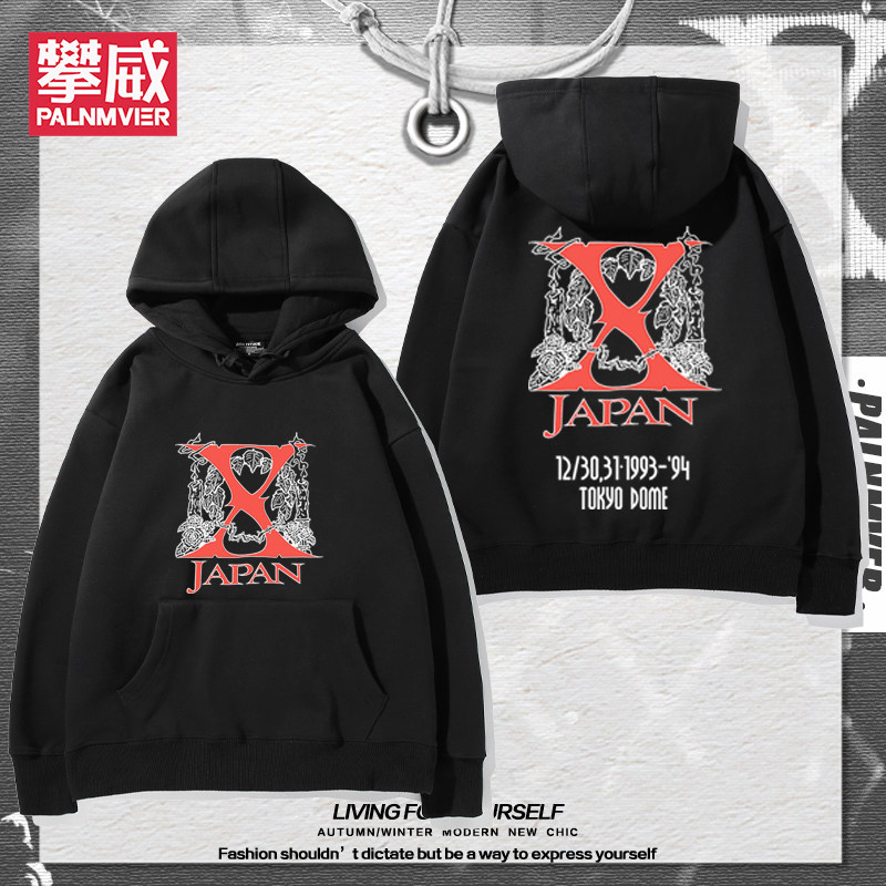 日本X JAPAN摇滚乐队周边唯一男女秋冬交响金属复古百搭衣服潮流