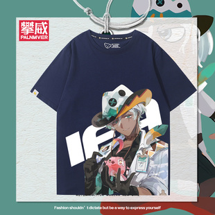 伊法鸭嘴兽泰瑞欧洛伦周边短袖男女夏季宽松二次元百搭休闲T恤衫