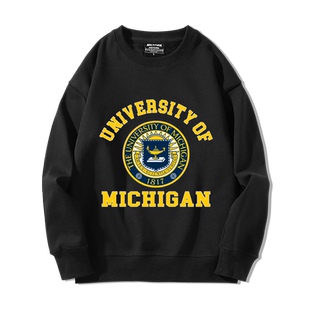 UMich美国密歇根大学留学生校班服密大Michigan安娜堡卫衣百搭潮