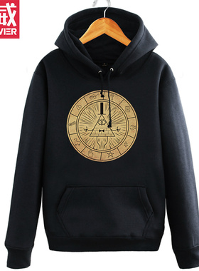Gravity Falls 怪诞小镇卫衣 比尔塞弗Bill Cipher男女连帽外套