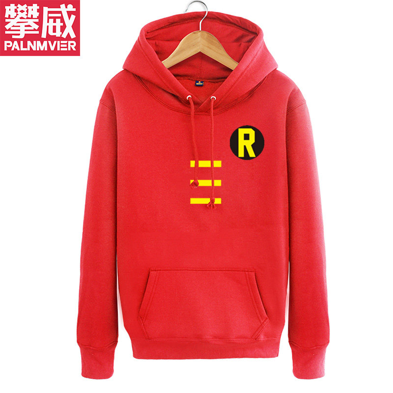 红罗宾红头罩红帽火魔少年正义联盟 蝙蝠侠 夜翼秋冬连帽卫衣外套