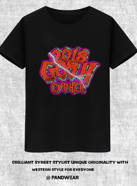 cypher中国有嘻哈GAI爷GOSH雾都男女t恤短袖bridge短袖衣服