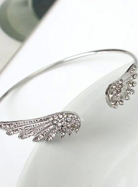 Angel Wings Silver Color Open Bracelet for Women Trendy Acce