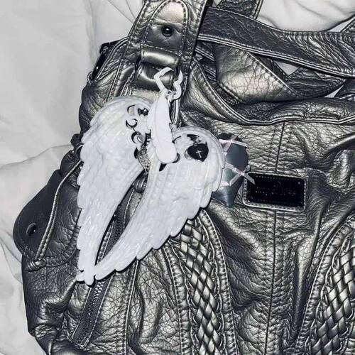 Wings Shape Carabiner Acrylic KeychainPunk  Angel Wings Bag