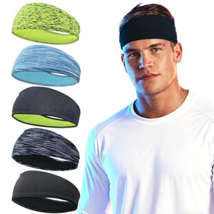 for Men Hairbands 5pcs Head Sport Sweatband Elastic Women