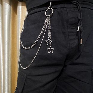 Chain Women Rivets Steet Skull Star Keychains Moon Punk Men