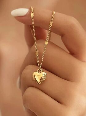 Stereoscopic Stainless Steel Will Not Fade Small Peach Heart