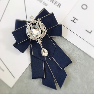 Tie Necktie Collar Large Ribbon Bow Tassel Fashion Crystal