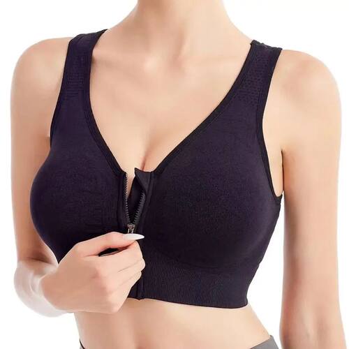 Front Zipper Sports Bra Women's Underwear Running Fitness Se