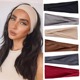 Women Solid Color Elastic Hair Bands Yoga Headband Turban Ma