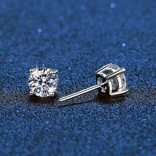 0.1-5ct Moissanite Earrings for Women Lab Grown Diamond Ear