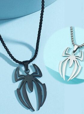Superhero Spider Animal Logo Cosplay Necklace Men Stainless