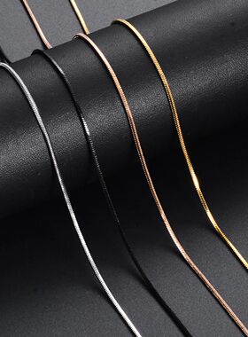 Witd 0.9/1.2/1.5/2mm Stainless Steel Square Snake Chain Neck