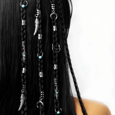 31Pcs Turquoise Pendant Dreadlock Braid Hair Beads Braids Ha