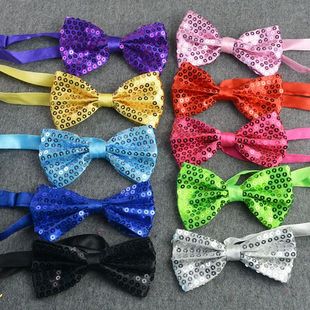 Bow Decoration Children Sequin Stage Color Performan Solid