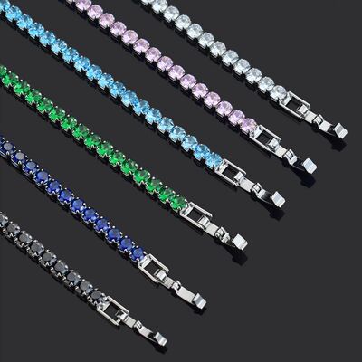 4mm Micro-inlaid Zircon Tennis Bracelet for Women New Men Br