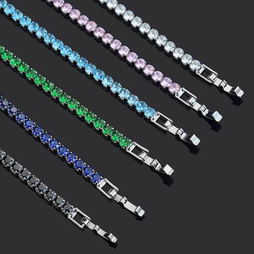 4mm Micro-inlaid Zircon Tennis Bracelet for Women New Men Br