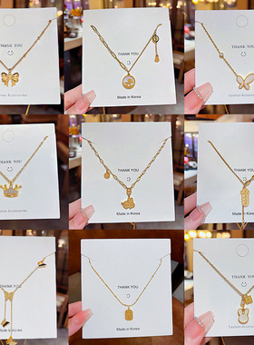 18kTitanium Steel Clavicle Chain Does Not Fade Temperament P