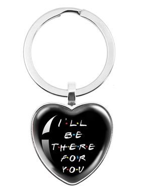 TV Show Friends Peach Heart Keychain I'll Be There For You P