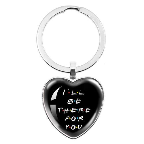 TV Show Friends Peach Heart Keychain I'll Be There For You P