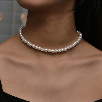 Trend Elegant Jewelry Wedding Big Pearl Necklace For Women W